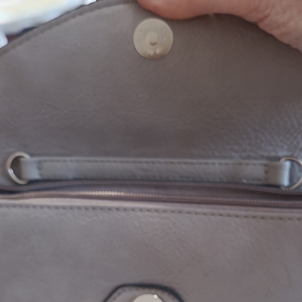 Studded Gray Clutch Bag - Picture 3 of 8